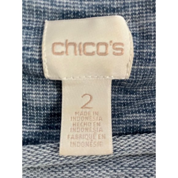 Chico's Cold Shoulder Flutter Sleeve Top Size Large (Chico's 2) - Picture 4 of 7